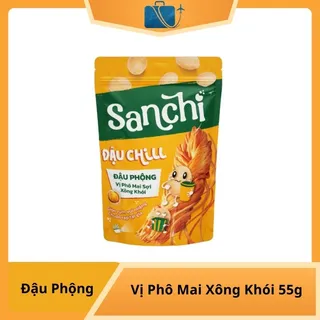 Đậu Phộng Vị Phô Mai Xông Khói Tài Tài Sanchi 55g