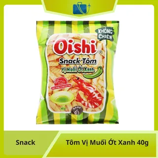 Snack Tôm Vị Muối Ớt Xanh Oishi Gói 40g