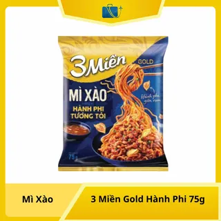 Mì Xào 3 Miền Gold Hành Phi Tương Tỏi Gói 75g