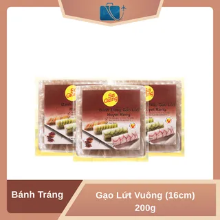 Bánh Tráng Gạo Lứt Vuông 16cm Sa Giang 200g