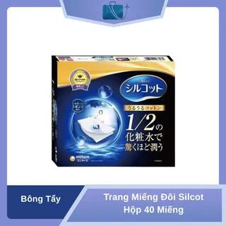 Bông Tẩy Trang Miếng Đôi Silcot Hộp 40 Miếng