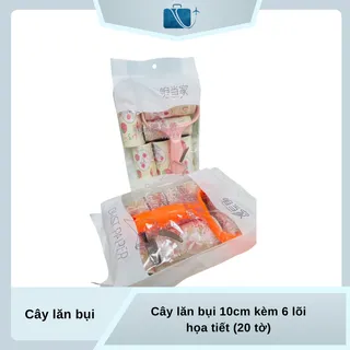 Cây Lăn Bụi 10cm Kèm 6 Lõi Họa Tiết (20 Tờ)