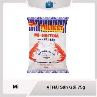 Mì Hai Tôm Miliket Hương Vị Hải Sản Gói 75g