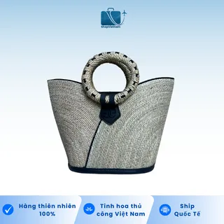 Túi Cói Thời Trang Có Lót 11 - Green Craft