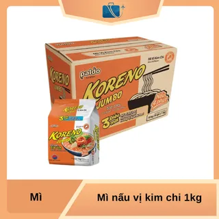 Thùng 10 Gói Mì Nấu Jumbo Koreno Vị Kim Chi 1kg