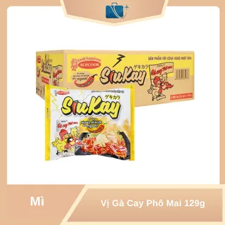 Thùng 24 Gói Mì SiuKay Gà Cay Phô Mai 129g