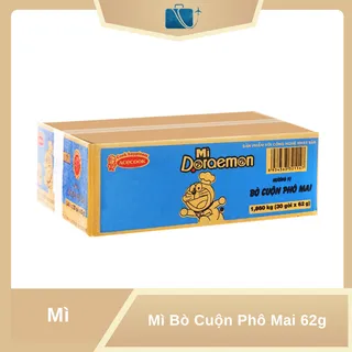 Thùng 30 Gói Mì Doraemon Bò Cuộn Phô Mai 62g