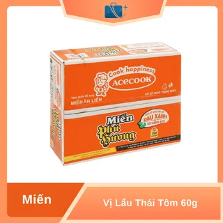 Thùng 24 Gói Miến Phú Hương Lẩu Thái Tôm 60g