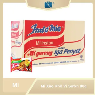 Thùng 40 Gói Mì Xào Khô Indomie Mi Goreng Rasa Iga Penyet Vị Sườn 80g