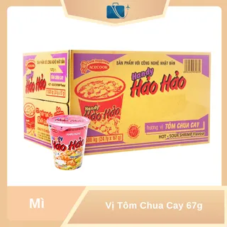 Thùng 24 Ly Mì Handy Hảo Hảo Tôm Chua Cay 67g