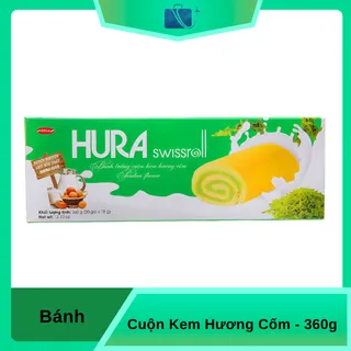 Bánh Trứng Cuộn Kem Hương Cốm Hura Swissroll 360g