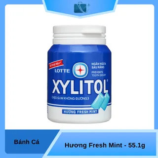 Kẹo gum không đường Lotte Xylitol hương Fresh Mint hũ 55.1g