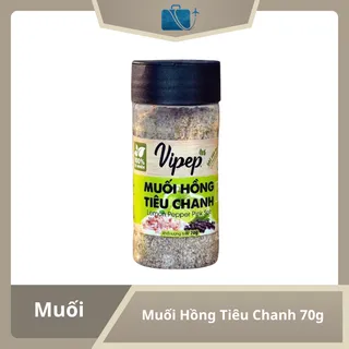 Muối Hồng Tiêu Chanh Tự Nhiên Vipep Hũ Nhựa Tròn 70g