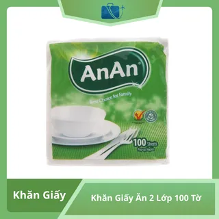 Lốc 6 Gói Khăn Giấy Ăn An An 2 Lớp 100 Tờ