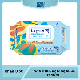 Khăn Ướt Đa Năng Kháng Khuẩn Let-Green 80 Miếng Không Mùi