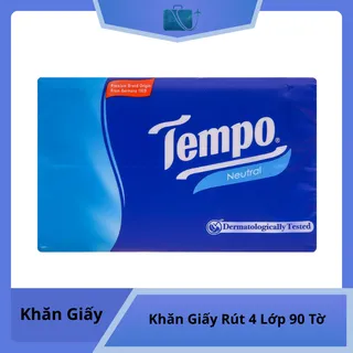 Khăn Giấy Rút Tempo Không Mùi 4 Lớp (90 Tờ – 16x19.5cm)