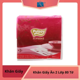 Khăn Giấy Ăn Pulppy Supreme 2 Lớp 80 Tờ