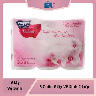 6 Cuộn Giấy Vệ Sinh Pulppy Velvet 2 Lớp
