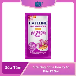 Sữa Tắm Hazeline Sữa Ong Chúa Hoa Ly 6g – Dây 12 Gói
