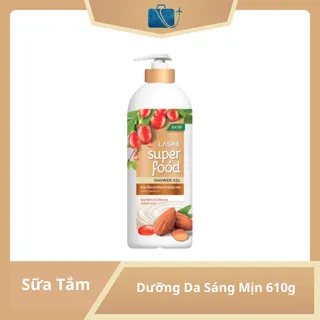 Sữa Tắm LASHE SUPERFOOD Dưỡng Da Sáng Mịn 610g