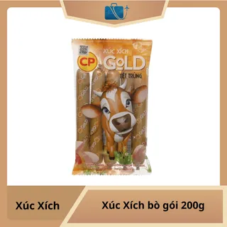 Xúc Xích Bò Tiệt Trùng Gold C.P Gói 200g