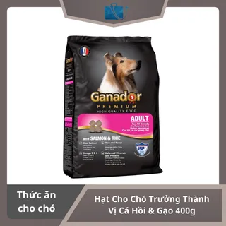 Hạt Ganador Adult Cho Chó Trưởng Thành Vị Cá Hồi & Gạo 400g