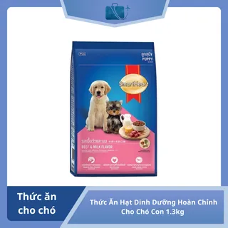 Smartheart Puppy Beef & Milk 1.3kg – Thức Ăn Hạt Dinh Dưỡng Hoàn Chỉnh Cho Chó Con