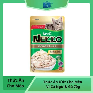 Thức Ăn Ướt NEKKO Jelly Cho Mèo 70g – Vị Cá Ngừ & Gà – Mềm Ngon, Dễ Ăn, Bổ Dưỡng