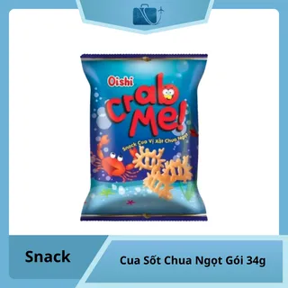 Snack Cua Sốt Chua Ngọt Oishi Gói 34g