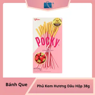 Bánh Que Glico Pocky Phủ Kem Hương Dâu Hộp 38g
