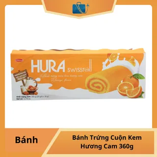 Bánh Trứng Cuộn Kem Hương Cam Hura Swissroll 360g