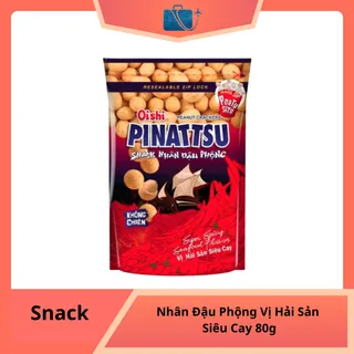 Snack Nhân Đậu Phộng Vị Hải Sản Siêu Cay Pinattsu Oishi 80g
