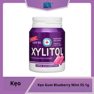 Kẹo Gum Không Đường Lotte Xylitol Blueberry Mint 55.1g