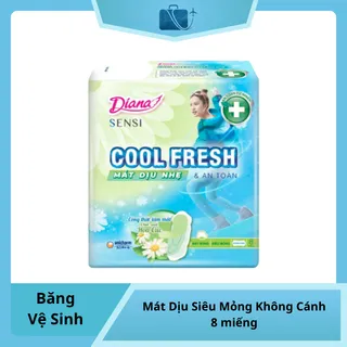 Băng vệ sinh Diana Sensi Cool Fresh mát dịu siêu mỏng không cánh 8 miếng