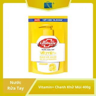 Nước Rửa Tay Lifebuoy Vitamin+ Chanh Khử Mùi 400g