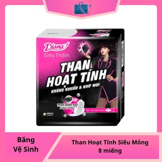 Băng vệ sinh Diana than hoạt tính siêu mỏng 8 miếng
