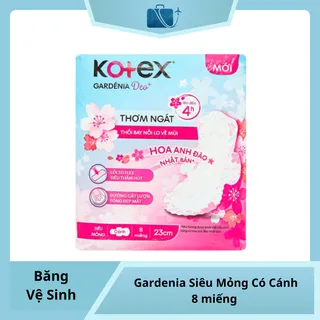 Băng vệ sinh Kotex Gardenia siêu mỏng có cánh 8 miếng