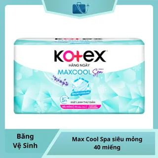 Băng vệ sinh hàng ngày Kotex Max Cool Spa siêu mỏng 40 miếng