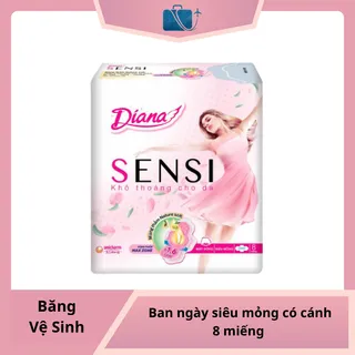 Băng vệ sinh ban ngày Diana Sensi siêu mỏng có cánh 8 miếng
