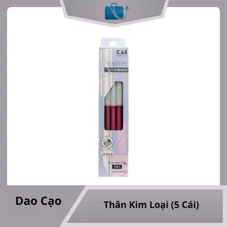 Dao Cạo Lông Mặt KAI Thân Kim Loại (5 Cái)