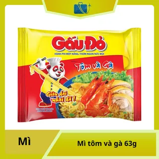 Mì Gấu Đỏ tôm và gà 63g