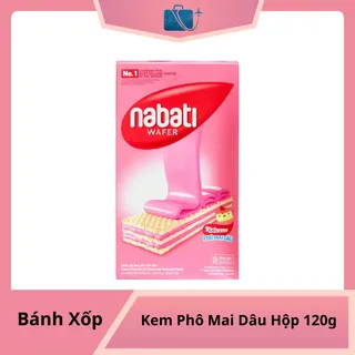 Bánh Xốp Nabati Kem Phô Mai Dâu Hộp 120g