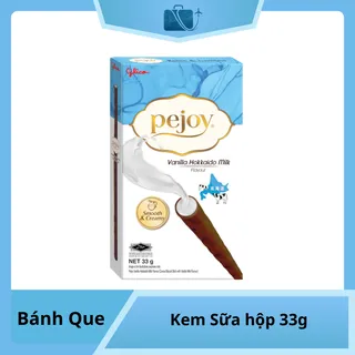 Bánh que Glico Pejoy kem Vanilla Sữa Hokkaido hộp 33g