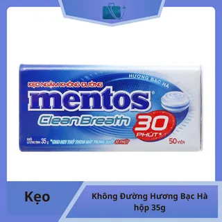 Kẹo ngậm không đường hương bạc hà Mentos hộp 35g