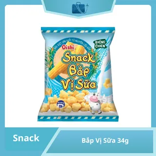 Bánh Snack Bắp Vị Sữa Oishi 34g