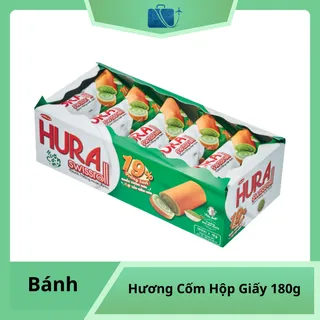 Bánh Bông Lan Hura Swissroll Hương Cốm Hộp Giấy 180g