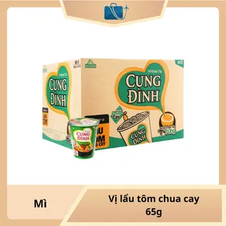 Thùng 24 Ly Mì Khoai Tây Cung Đình Lẩu Tôm Chua Cay 65g