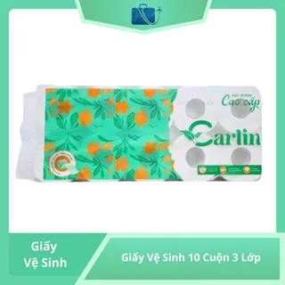 Giấy Vệ Sinh Carlin 10 Cuộn 3 Lớp