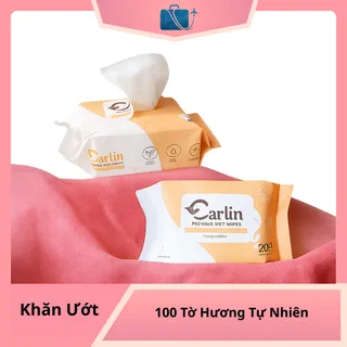 Khăn Ướt Carlin 100 Tờ Hương Tự Nhiên