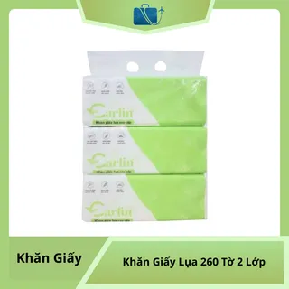 Lốc 3 Khăn Giấy Lụa Carlin 260 Tờ 2 Lớp